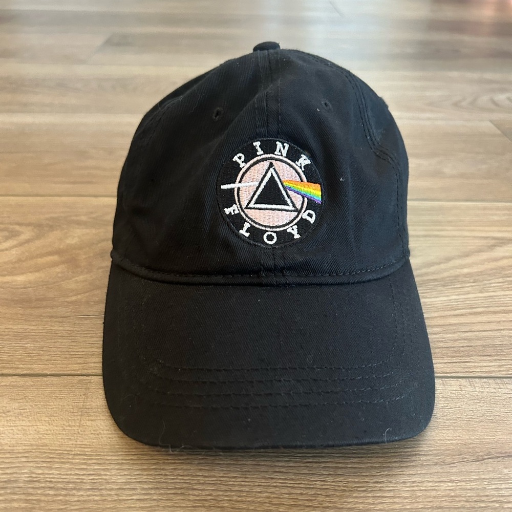 Pink Floyd Dark Side of the Moon Prism Logo Black Adjustable Dad Hat 2024